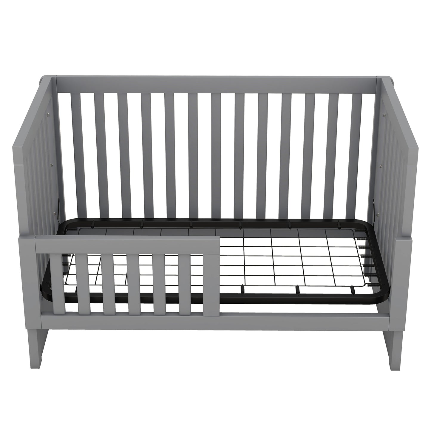 Convertible Crib/Full Size Bed with Changing Table, Gray